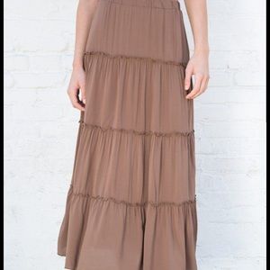 Brandy Melville, brown maxi Izzy skirt